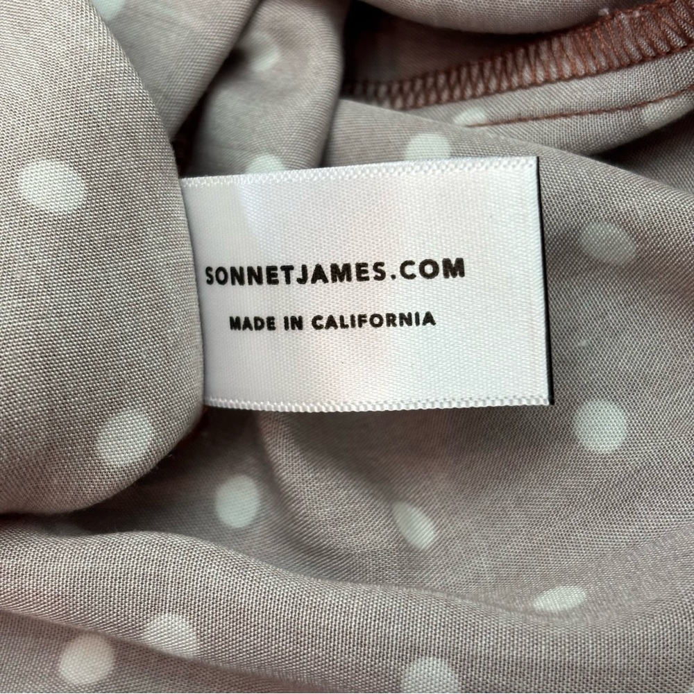 Sonnet James Long Brown Polka Dot Long Sleeve Dress - Picture 11 of 11